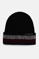 Czapki męskie - Tommy Hilfiger czapka wełniana kolor czarny wełniana AM0AM12751 - miniaturka - grafika 1
