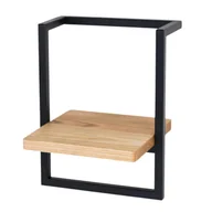 Kwietniki - Kwietnik wiszący Nesle 23x20x30 cm metalowo drewniany loft - miniaturka - grafika 1