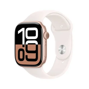 Apple Watch 10 GPS 46mm z aluminium różowego złota pasek sportowy M/L Różowy - Smartwatch - miniaturka - grafika 3