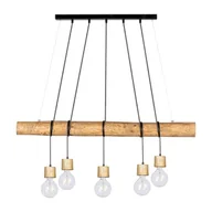 Lampy sufitowe - Spotlight Ekologiczna LAMPA wisząca TRABO PINO 69315551 ekologiczna OPRAWA drewniany ZWIS rustykalny sosna bejcowana czarny 69315551 - miniaturka - grafika 1