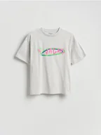 Koszulki dla chłopców - Reserved - T-shirt z nadrukiem - jasnoszary - miniaturka - grafika 1