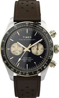 Zegarki męskie - Zegarek Timex TW2Y24100 Waterbury Heritage Chronograph 39mm Leather Strap - miniaturka - grafika 1