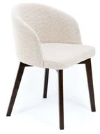 Krzesła - Kremowe pluszowe krzesło kubełkowe - Bentrix 6X - miniaturka - grafika 1