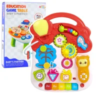 Zabawki interaktywne dla dzieci - Stolik Interaktywny Edukacyjny Dla Malucha Światła Dźwięki Kolorowy 6w1 - miniaturka - grafika 1
