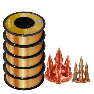 filament do drukarek 3D, wysoka jakość, wiele kolorów, 5 kg trójkolorowego jedwabiu E - Filamenty i akcesoria do drukarek 3D - miniaturka - grafika 1
