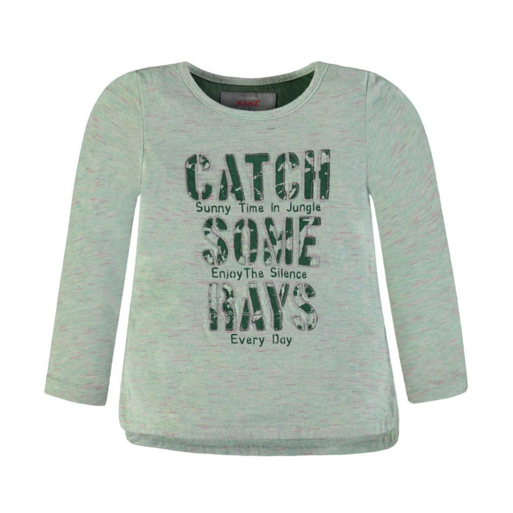 Dziewczęca bluzka z długim rękawem, zielony, rozmiar 128