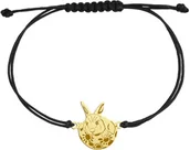 Biżuteria religijna - Brasnoletka Złota Króliczek Wielkanocny Sznurek Srebro 925 - miniaturka - grafika 1