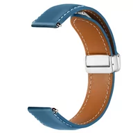 Akcesoria do smartwatchy - Samsung Galaxy Watch 5 / 5 Pro / 4 Skórzany pasek Zapięcie na klamrę magnetyczną Niebieski - miniaturka - grafika 1