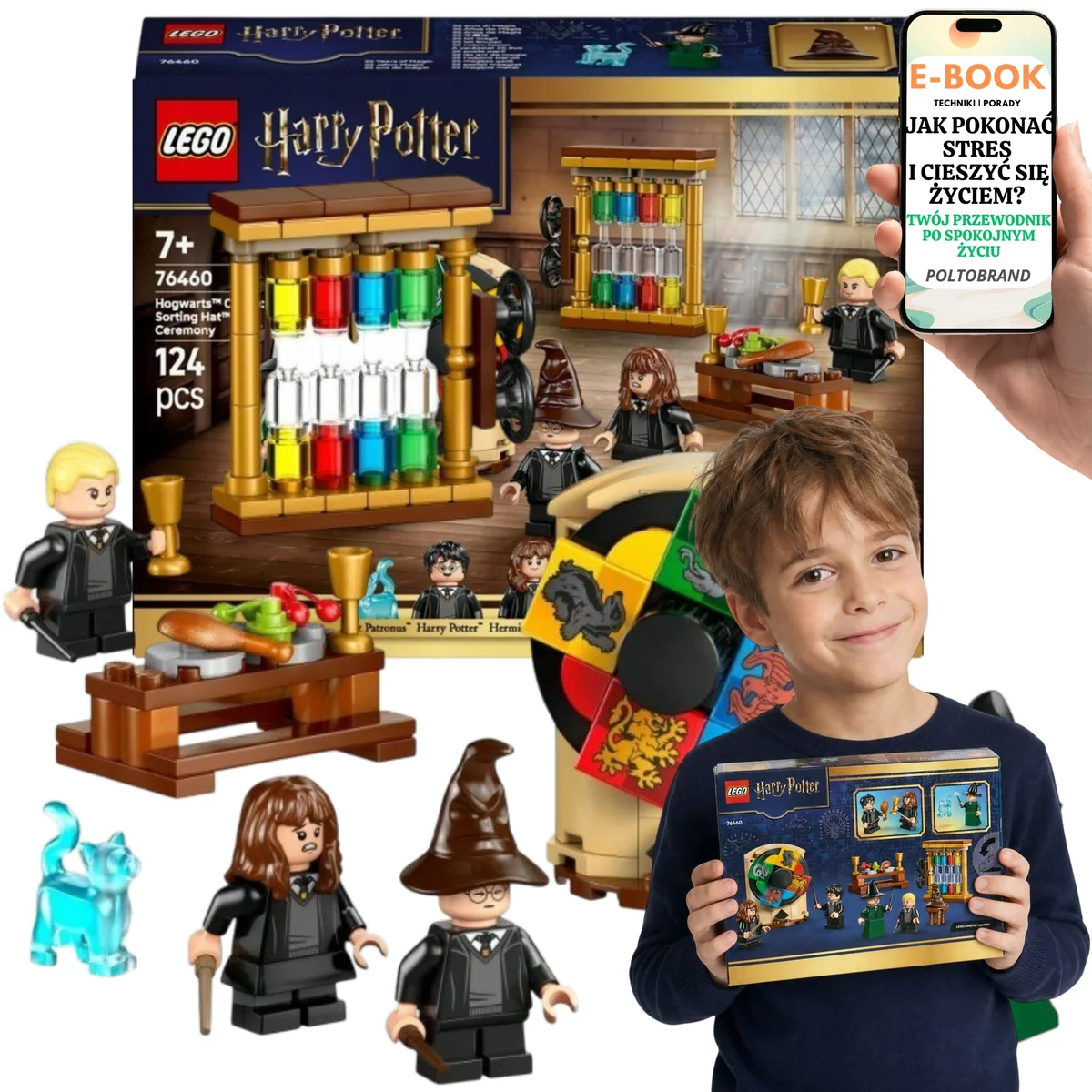 LEGO HARRY POTTER Zamek Hogwart: Ceremonia przydziału LEGO Dla Syna i Córki 76460 124 el. wysokość 3 cm