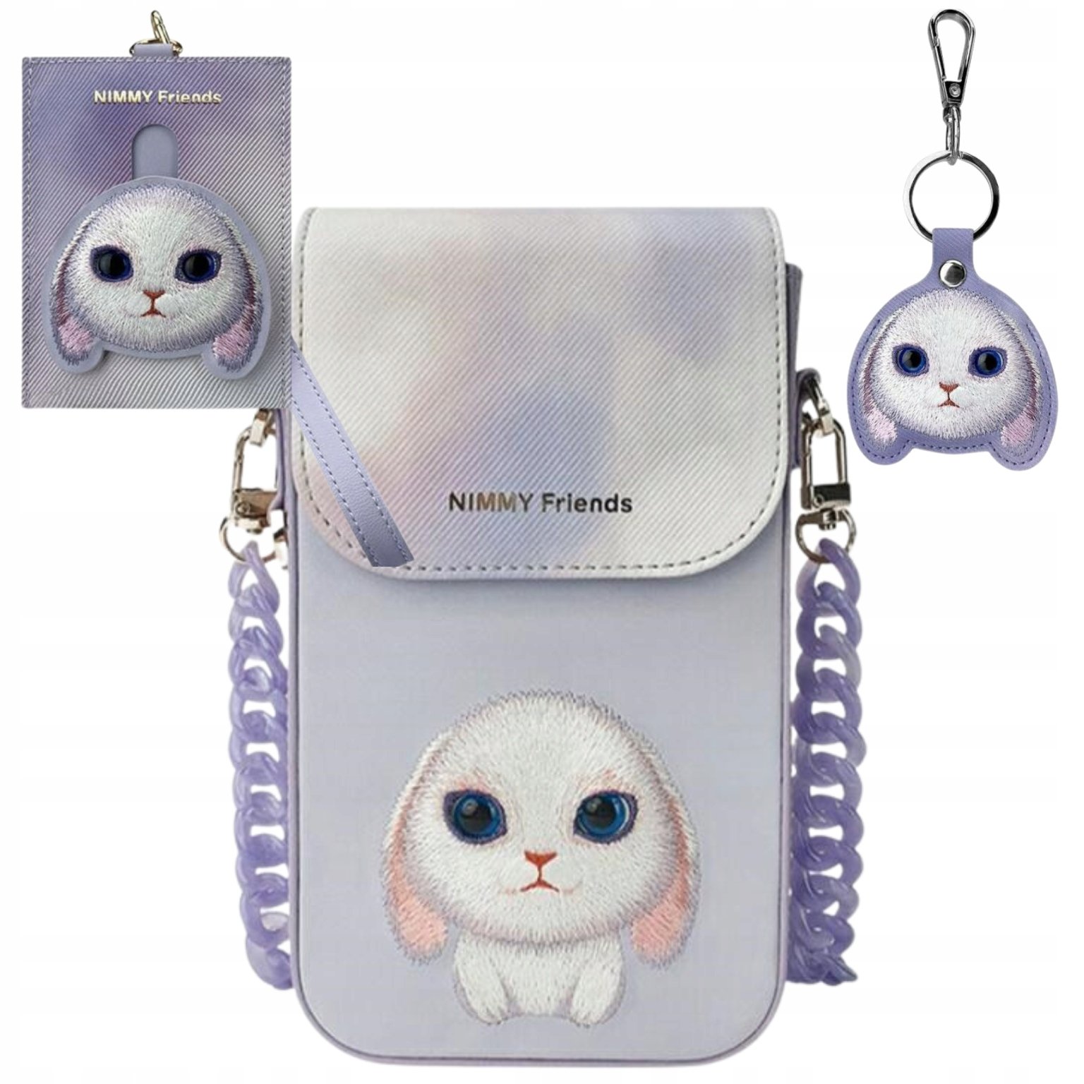 Zestaw torebka na telefon portfel etui na lokalizator Nimmy Big Eyed
