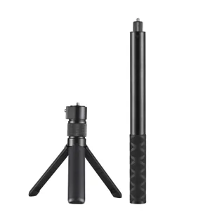 Wysuwany, niewidoczny zestaw selfie stick z obrotowym uchwytem, statyw ze stopu aluminium, śruba 1/4 cala, maksymalna długość 120 cm/47,2 cala, zamiennik do Insta360 X4/ X3/ ONE X2/ ONE X/ ONE RS/ ONE R/ ONE - Selfie stick - miniaturka - grafika 1