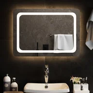 Lustra - vidaXL Lustro łazienkowe z LED, 70x50 cm - miniaturka - grafika 1