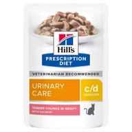 Mokra karma dla kotów - Hills PD Prescription Diet Feline c/d Salmon 85g Saszetka - miniaturka - grafika 1