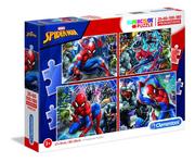 Puzzle - Clementoni Puzzle 20+60+100+180 elementów Super Kolor - Spider-Man - miniaturka - grafika 1