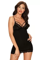 Piżamy damskie - Szlafrok Diyosa Czarny (Rozmiar XXL) - miniaturka - grafika 1