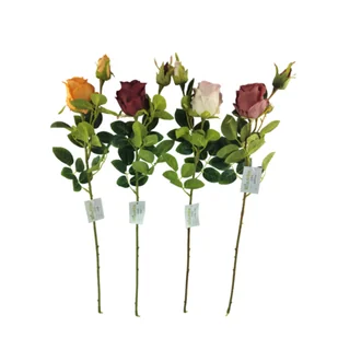 Róża sztuczna gałązka 2 kwiaty 69 cm - Sztuczne kwiaty - miniaturka - grafika 1
