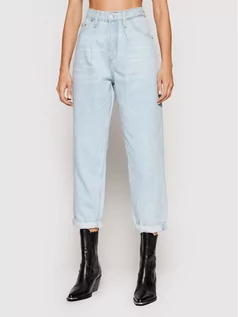 Spodnie damskie - Calvin Klein Jeans Jeansy Baggy J20J216482 Niebieski Relaxed Fit - grafika 1