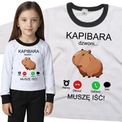 Piżamy dla dziewczynek - Piżama dziecięca Muszę Iść Kapibara Dzwoni 110/116 - VoloDonum - miniaturka - grafika 1