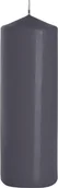 Świece - Bispol świeca walec 80/250 Szary - miniaturka - grafika 1