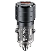 Ładowarki samochodowe - USAMS Ład. sam. C36 USB+USB-C 95W Fast Charge czarny/black CC176CC01 (US-CC176) - miniaturka - grafika 1