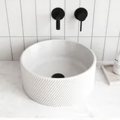 Umywalki - Massi Umywalka betonowa nablatowa okrągła bez otworu na baterię 37 cm VIJA różne kolory - miniaturka - grafika 1