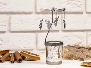 Świecznik wirujące aniołki - Księgarnia OUTLET - miniaturka - grafika 1