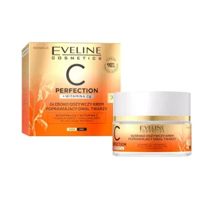 Eveline C Perfection Głęboko Odżywczy Krem poprawiający owal twarzy 70+ na dzień i noc 50ml - Kremy do twarzy - miniaturka - grafika 1