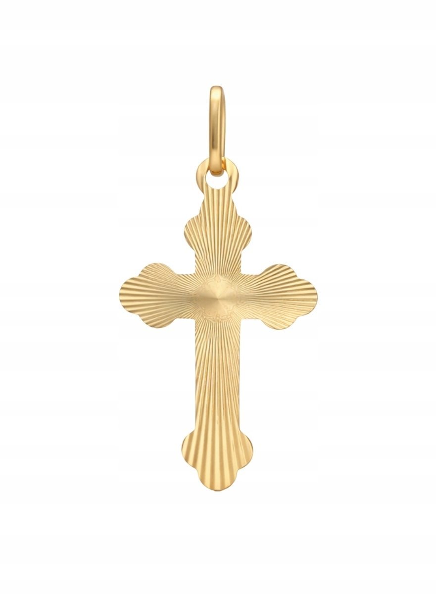Zawieszka promienisty krzyżyk ze złota pr. 585, 14K