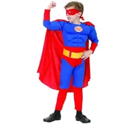 Stroje karnawałowe - GoDan Strój dla dzieci "SuperMan z muskułami" rozm 110/120 cm SL-SM11 - miniaturka - grafika 1
