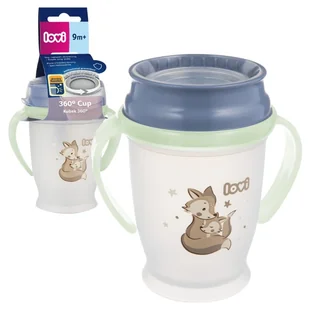 Lovi Kubek 360 Night & Day Fox 250ml Świecący W Ciemności 9m+ - Kubki dla dzieci - miniaturka - grafika 1