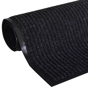 vidaXL Wycieraczka pod drzwi PCV czarna 90 x 150 cm - Wycieraczki - miniaturka - grafika 1