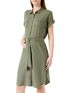 Sukienki ciążowe - Noppies Maternity Dress Belem damska sukienka z krótkim rękawem, Dusty Olive-P520, XS, Dusty Olive - P520, 34 - grafika 1