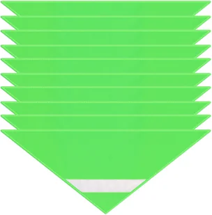 Chusta odblaskowa bandana pasem odblaskowym dzieci 45x45x66cm zielona 10szt - Czapki dla dzieci - miniaturka - grafika 1