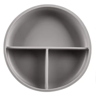 Zopa Silicone Divided Plate talerz dzielony z przyssawką Dove Grey 1 szt. - Miseczki i talerzyki dla dzieci - miniaturka - grafika 1