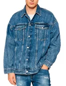Kurtki męskie - Kurtka jeansowa Oversize Calvin Klein Jeans J30J319047 M - miniaturka - grafika 1
