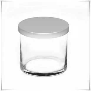 Pojemnik szklany cylinder H-10 cm D-10 cm z pokrywka metalową - Pojemniki kuchenne - miniaturka - grafika 1
