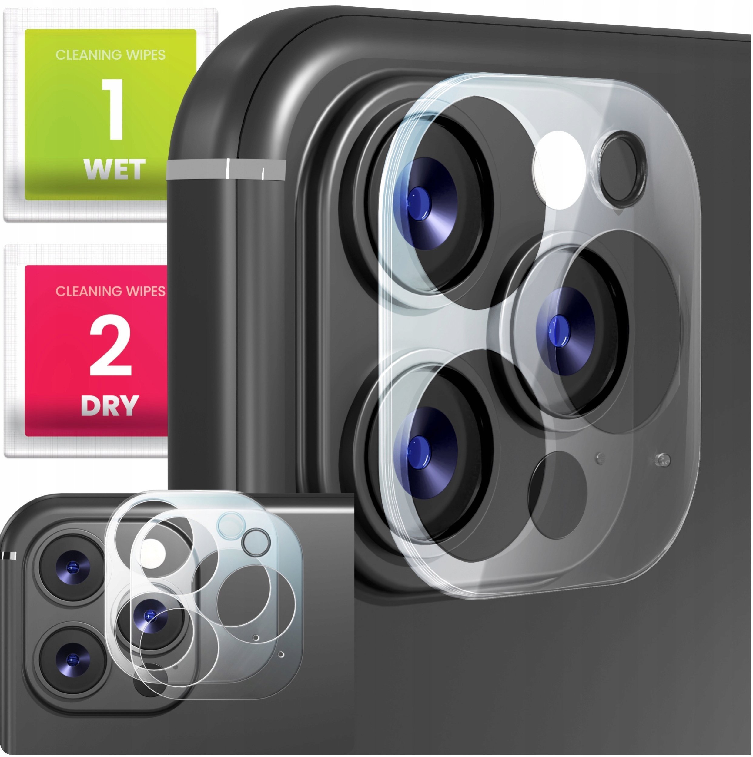 2-PAK Szkło Na Aparat Do Apple iPhone 12 Pro Hartowane, Na Obiektyw, 9H