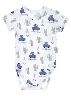 Chłopięce body krótki rękaw miś w samochodzie Nicol,r.68 - Body dla niemowląt - miniaturka - grafika 1