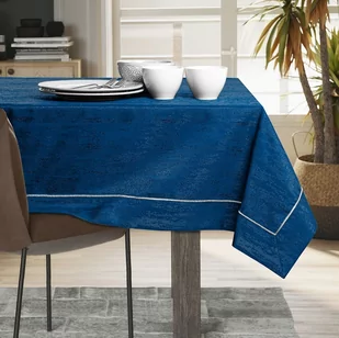Obrus Vesta Indygo Tłoczony Nowoczesny 110x200 AmeliaHome - TCLOTH/AH/VESTA/BRD/PPG/INDIGO/110X200 - Obrusy i serwetki - miniaturka - grafika 2