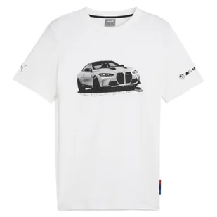 Koszulka męska Puma 63063302 BMW MMS ESS GRAPHIC Biała - Koszulki męskie - miniaturka - grafika 1