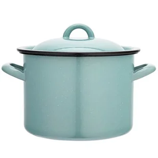 Garnek prosty 3,3 l śr. 18 cm wys. 14 cm szałwiowy nakrapiany - Garnki - miniaturka - grafika 1