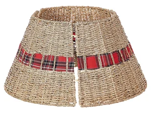 BELIANI Osłonka na stojak pod choinkę naturalna trawa morska ⌀50 cm ręcznie robiona okrągła dekoracja świąteczna boho do mieszkania - Ozdoby bożonarodzeniowe - miniaturka - grafika 1