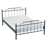 Stelaże pod materac - Czarne metalowe łóżko dwuosobowe ze stelażem 160x200 cm Hatkus – Kalune Design - miniaturka - grafika 1