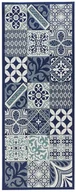 Dywany - Zala Living Designerska chodnik kuchenny chodnik tkanina płaska Accent imitacja płytek Niebieski 80 x 200 cm 102682-80x200 - miniaturka - grafika 1
