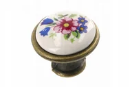 Meble modułowe i akcesoria - GTV Gałka meblowa porcelanowa uchwyt retro spring flower - miniaturka - grafika 1