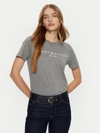 Koszulki i topy damskie - Tommy Hilfiger T-Shirt WW0WW40276 Szary Regular Fit - miniaturka - grafika 1