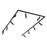 Lampy sufitowe - QAZQA Nowoczesny system oświetlenia szynowego Slimline Uzzy z 10 czarnymi reflektorami jednofazowymi - miniaturka - grafika 1