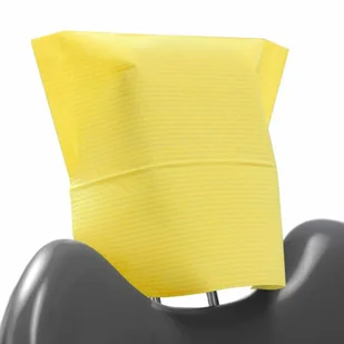 Pokrowiec na zagłówek stomatologiczny 32cm x 28cm żółty podfoliowany 54g DentixPro 50szt - Kosmetyczne akcesoria jednorazowe - miniaturka - grafika 1