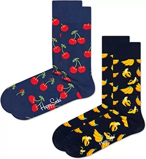 Skarpetki męskie - Happy Socks kolorowe i zabawne skarpetki 2-Pack Classic Cherry Socks Rozmiar 41-46 - grafika 1