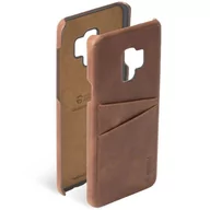 Etui i futerały do telefonów - Krusell Sunne 2 Card Cover - Skórzane etui Samsung Galaxy S9 z dwoma zewnętrznymi kieszeniami na karty (Cognac) 61265 - miniaturka - grafika 1